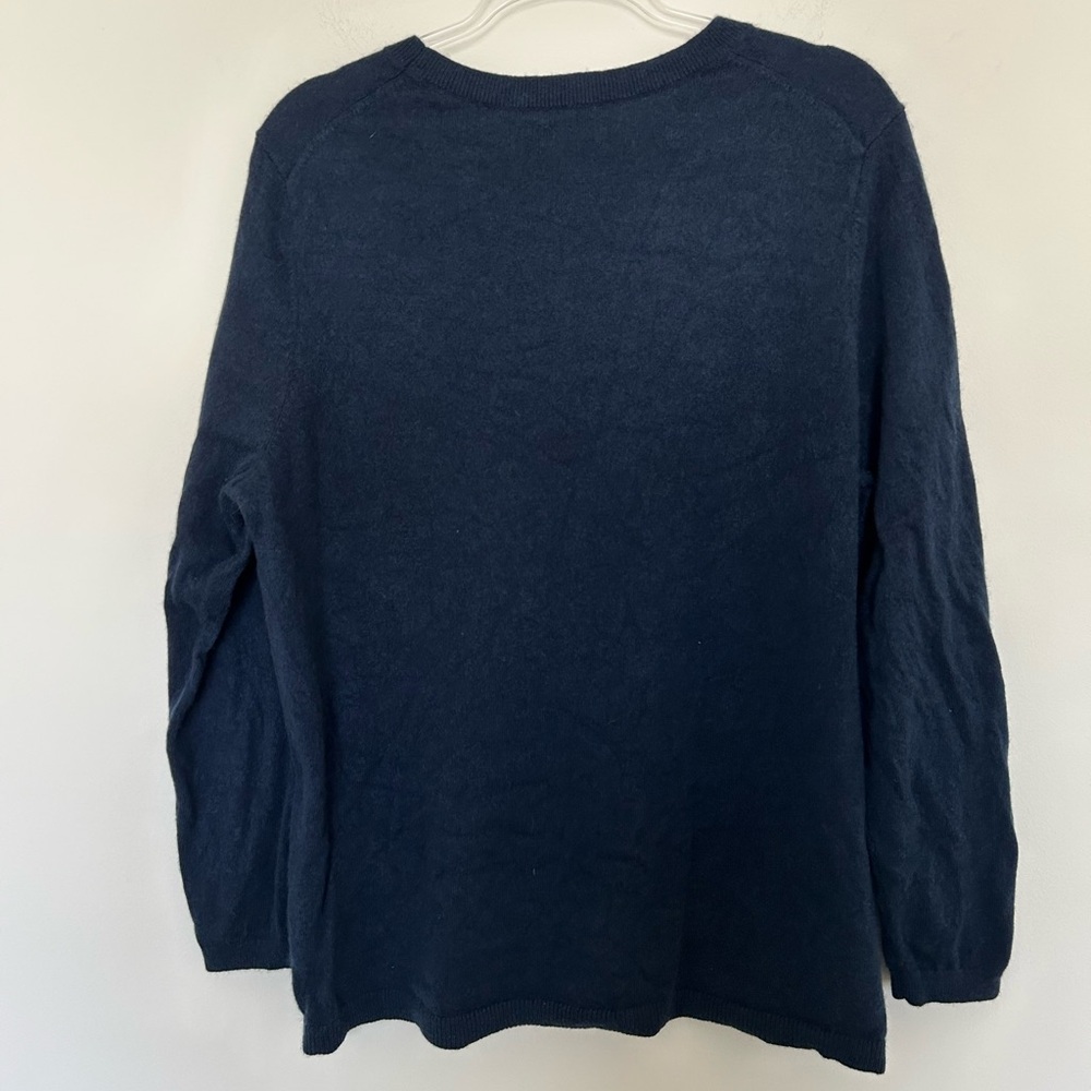Lands’ End 100% Cashmere Blue Crewneck Sweater Size 1X - Picture 6 of 6